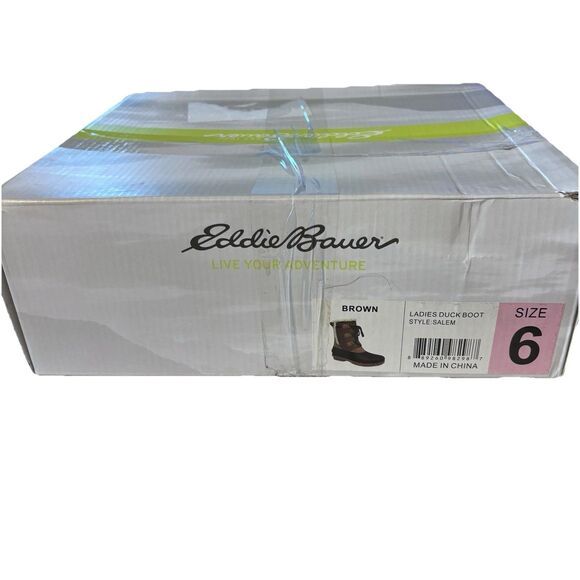 Eddie Bauer Women's Faux Fur Lined Comfort Footbed Duck Boots Size 6 NIB - Picture 3 of 11
